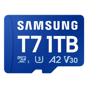 Samsung T7 Κάρτα microSD, 1 TB, MicroSDXC, UHS-I, 170 MB/s, Κλάση 3 (U3), V30