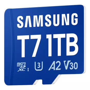 Samsung T7 Κάρτα microSD, 1 TB, MicroSDXC, UHS-I, 170 MB/s, Κλάση 3 (U3), V30
