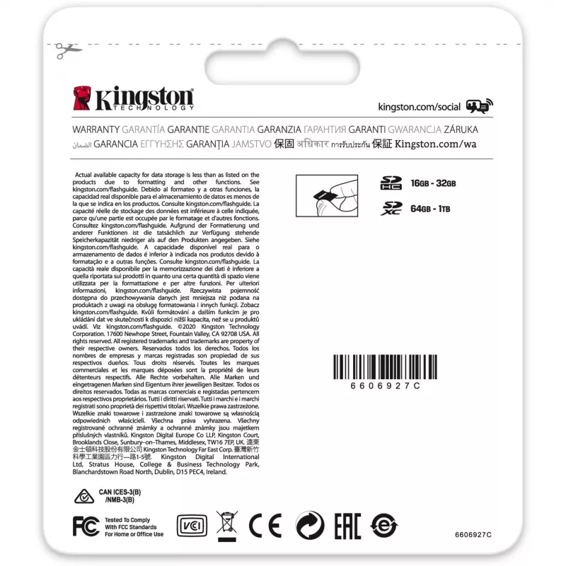 Μνήμη Sdxc 64GB C10/SDS2/64GB Kingston