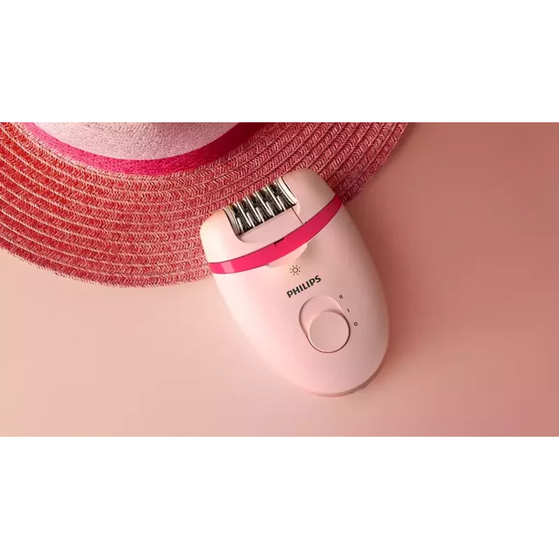 Philips Satinelle Essential BRE285/00 ενσύρματη αποτριχωτική συσκευή, λευκό/ροζ