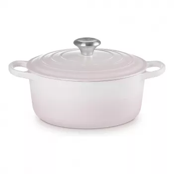 Le Creuset Signature Στρογγυλή κατσαρόλα από χυτοσίδηρο 24 cm shell pink