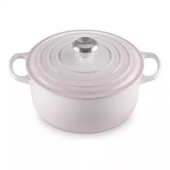 Le Creuset Signature Στρογγυλή κατσαρόλα από χυτοσίδηρο 24 cm shell pink