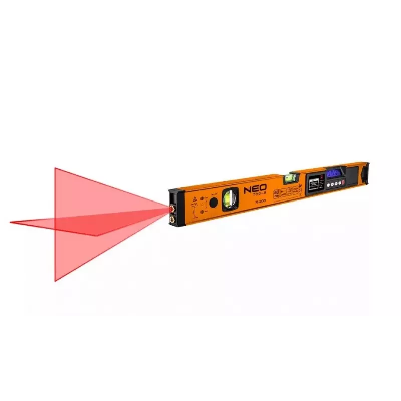 Neo Tools αλφάδι με ηλεκτρονική ένδειξη και δείκτη λέιζερ 60 cm