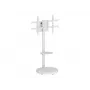 TECHLY βάση δαπέδου με ράφι για LCD/LED/Plasma TV 37-86 ίντσες Λευκό