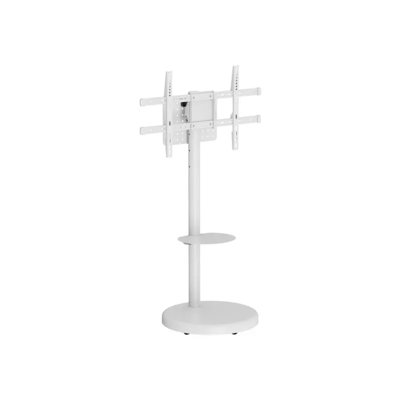 TECHLY βάση δαπέδου με ράφι για LCD/LED/Plasma TV 37-86 ίντσες Λευκό