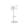 TECHLY βάση δαπέδου με ράφι για LCD/LED/Plasma TV 37-86 ίντσες Λευκό