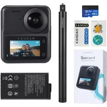 Action Camera KanDao QooCam 3 Travel Combo – Λήψη 360°, βίντεο 4K, υποστήριξη 3D