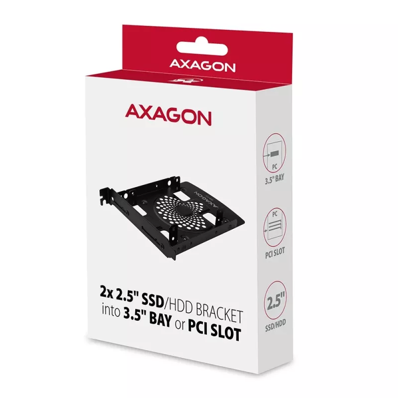 AXAGON RHD-P25 Μεταλλικό πλαίσιο 2x 2,5 σε 3,5/PCI