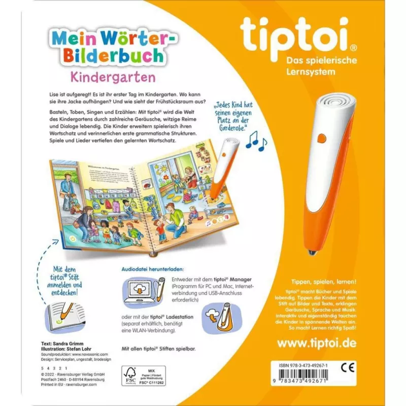 tiptoi Mein Wörter-Bilderbuch: Kindergarten, Εκπαιδευτικό βιβλίο