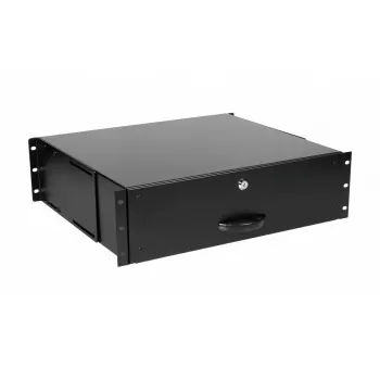 Μονάδα συρταριών Equip συρτάρι με κλειδαριά 19 inch 3U RAL9005 μαύρο