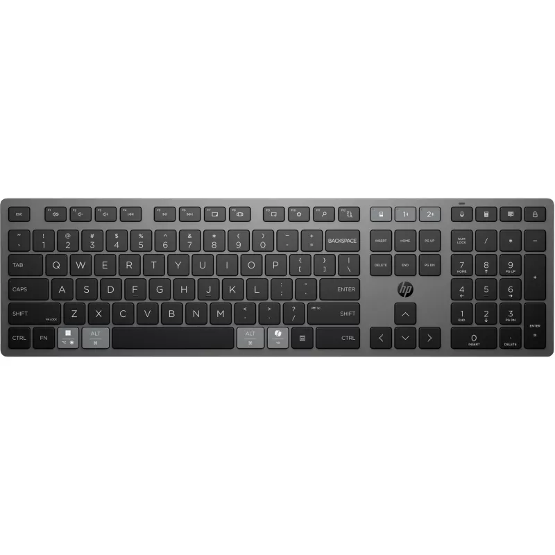 HP 720 ασύρματο πληκτρολόγιο πολλαπλών συσκευών επαναφορτιζόμενο full-size USB Bluetooth