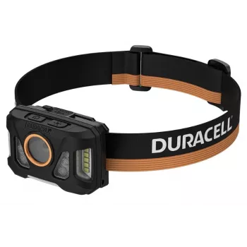 Φακός κεφαλής Duracell DH1000R — μαύρο/πορτοκαλί, επαναφορτιζόμενο φως ελεύθερων χεριών