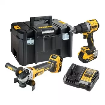 DeWalt DCK2026P2T-QW Σετ συνδυασμού DCD805 + DCG405, 18 V XR 2×5,0 Ah μαύρο, κίτρινο