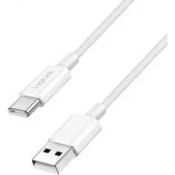 Καλώδιο LogiLink USB 2.0 Type-C C/m> A/m Νάιλον 60W Λευκό - Καλώδιο - Ψηφιακό/Δεδομένων (CU0322)