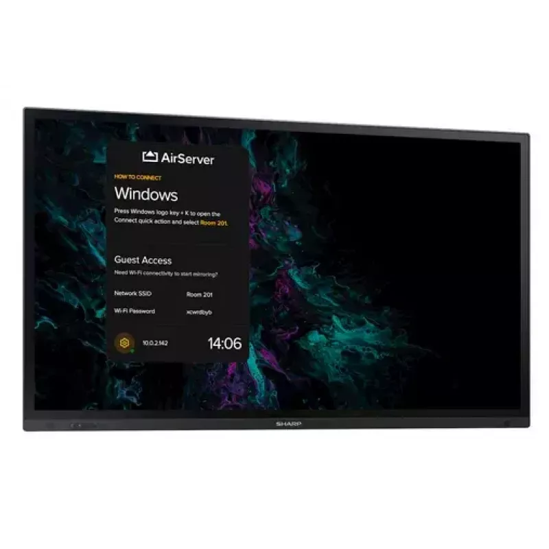 Διαδραστική επίπεδη οθόνη Sharp PN-LA862 86 ίντσες 4K Ultra HD Touchscreen Μαύρο