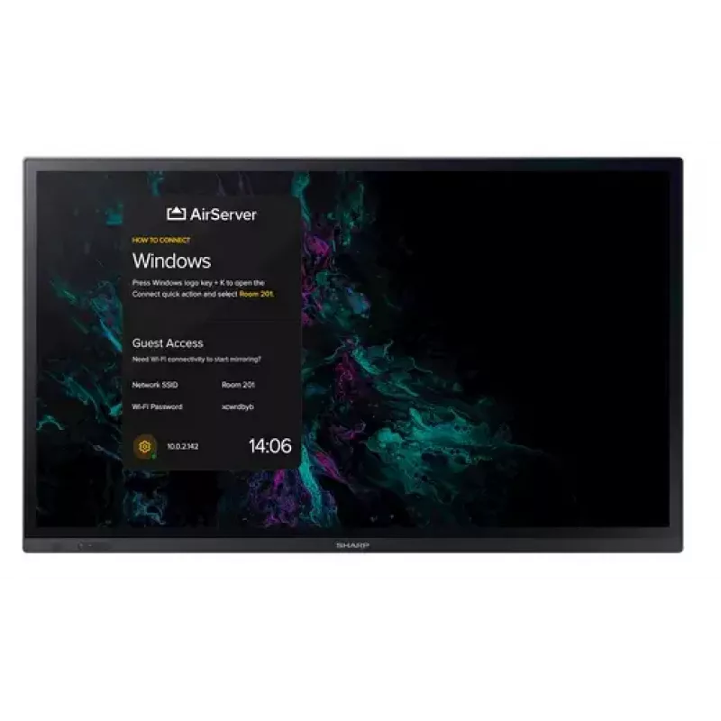 Διαδραστική επίπεδη οθόνη Sharp PN-LA862 86 ίντσες 4K Ultra HD Touchscreen Μαύρο