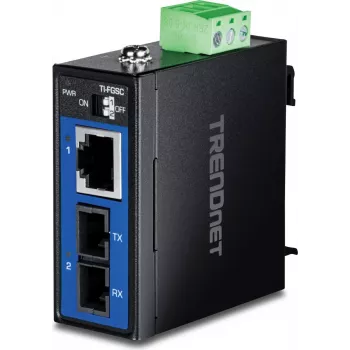 TRENDnet TI-FGSC Μετατροπέας μέσων Βιομηχανικός Multi-Mode SC 1km - Μετατροπέας - Οπτική ίνα (LWL) (TI-FGSC)