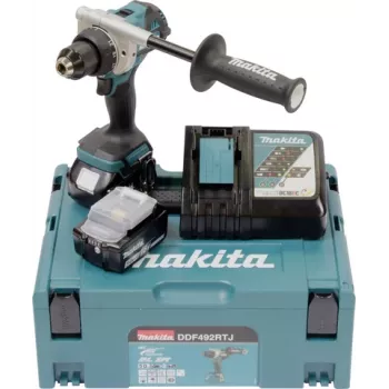 Επαναφορτιζόμενο δραπανοκατσάβιδο Makita DDF492RTJ 18V με δύο μπαταρίες