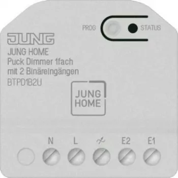 Jung BT P D1 B2 U JUNG HOME Puck dimmer 1πλό με 2 δυαδικές εισόδους (BTPD1B2U)