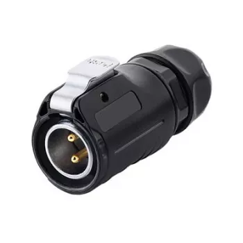 Βύσμα καλωδίου S1 Power 2-πολικό Μαύρο Alcasa IC01-20P201