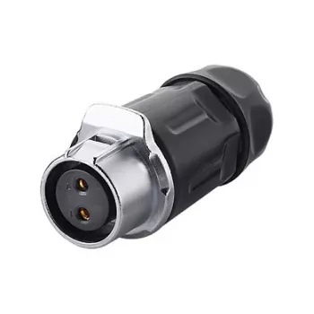 Συνδετήρας καλωδίου Alcasa IC01-20P202 S1 Power 2-πολικό Μαύρο