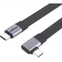 Καλώδιο ROLINE USB4-2.0 (80 Gbit/s), επίπεδο ST/ST, ευθύ-90° γωνιακό, 0,13 m (11.02.9099)