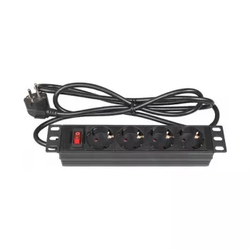 Good Connections GC-N0103 - Standard - 1U - Αλουμίνιο - Μαύρο - 4 έξοδοι AC - 1,8 m