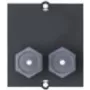 Bachmann προσαρμοσμένη μονάδα - αρθρωτό faceplate snap-in - F-Plug X 2 - μαύρο (917.117)