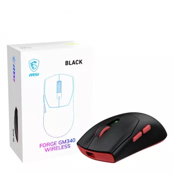 MSI Forge GM340 ασύρματο ποντίκι gaming, αμφίχειρο, οπτικό, 12000 DPI, μαύρο