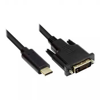 Alcasa GC-M0110 Καλώδιο βίντεο-αντάπτορας 2 m USB Type-C DVI-D Μαύρο (GC-M0110)