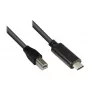 Good Connections Καλώδιο USB2.0 C-B μαύρο 1m