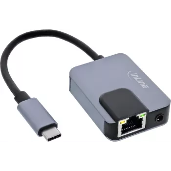 Αντάπτορας δικτύου InLine 33382I – Gigabit Ethernet, USB-C 3-in-1 (Ethernet, Audio, PD)