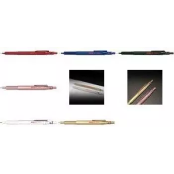 Μηχανικό μολύβι rotring 600 metallic pearl white 0,5 mm – μεταλλικό στέλεχος, ραβδωτή λαβή