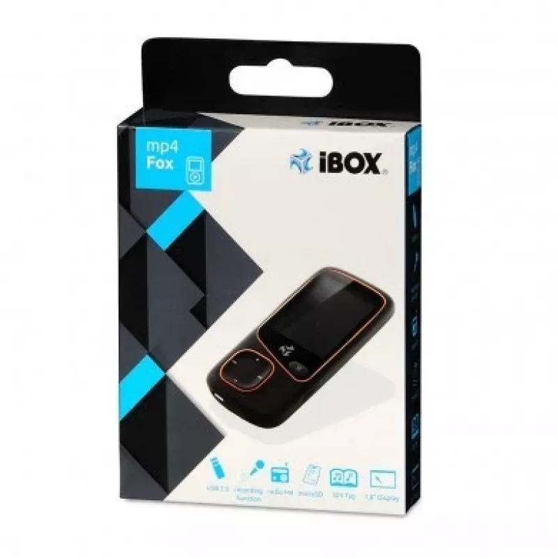Φορητό MP4 player IBOX IMP34V1816BK — 4 GB, οθόνη LCD, ραδιόφωνο FM, υποστήριξη MicroSD, μαύρο