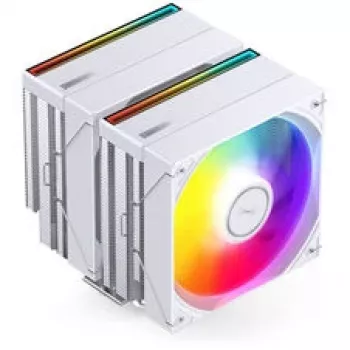 Ψύκτρα CPU Jonsbo CB80 Dual-Tower με 2×120mm PWM ARGB ανεμιστήρες — λευκό