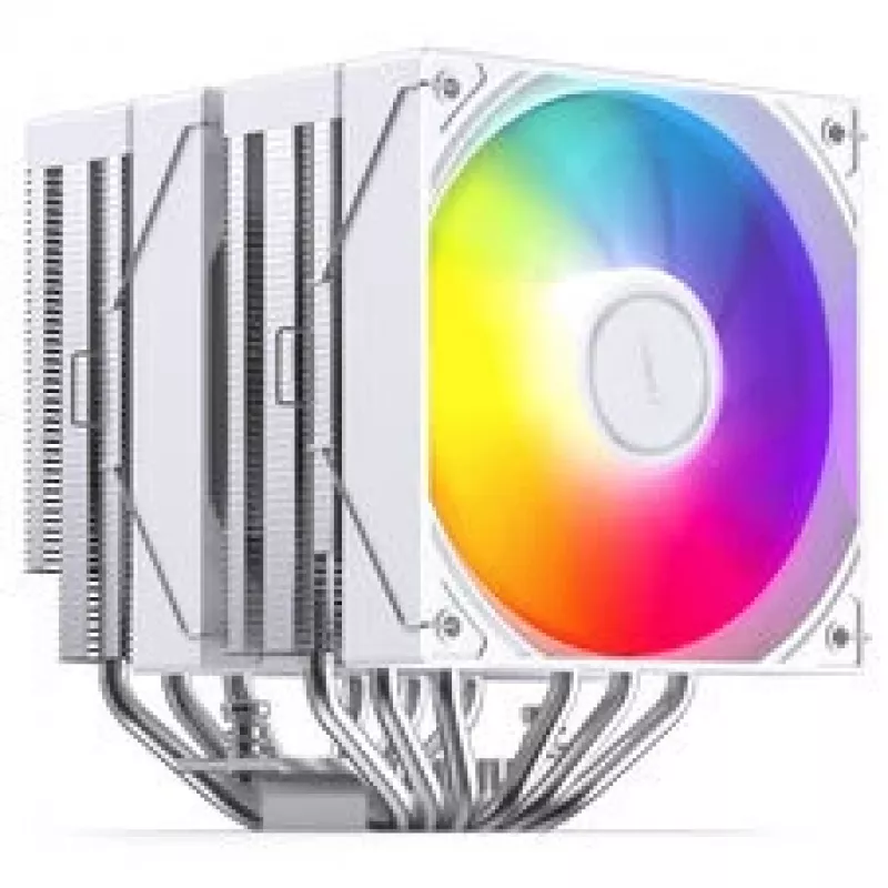 Ψύκτρα CPU Jonsbo CB80 Dual-Tower με 2×120mm PWM ARGB ανεμιστήρες — λευκό
