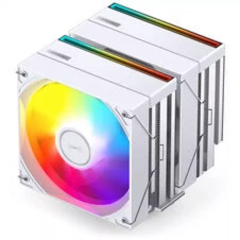 Ψύκτρα CPU Jonsbo CB80 Dual-Tower με 2×120mm PWM ARGB ανεμιστήρες — λευκό