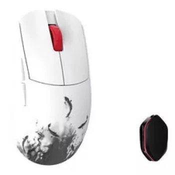 Ασύρματο ποντίκι gaming WLMaus YING Magnesium – αισθητήρας PAW3950HS, 8K-Polling, OMRON οπτικοί διακόπτες, μαύρο/λευκό