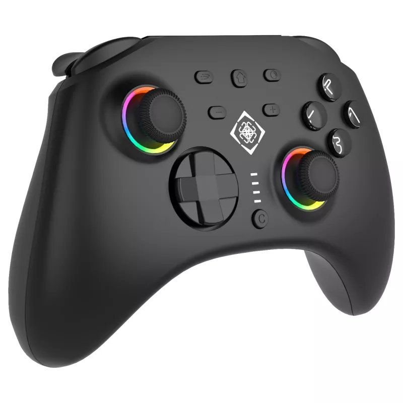 Gamepad Deltaco GAM-198 μαύρο — Bluetooth και USB (Type-C) για Nintendo Switch, Switch 2, Switch OLED, Android, PC