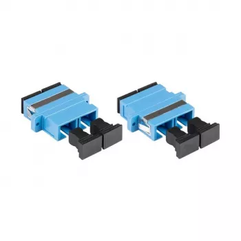 Ζεύξη LWL duplex, SC (UPC) σε SC (UPC), OS2, singlemode, πλαστικό περίβλημα με φλάντζα, κεραμικός δακτύλιος, μπλε, Good Connections® (LW-K206)
