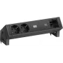 Bachmann DESK 2 πολύπριζο, 2x Schuko, 1x USB-C 30W, μαύρο