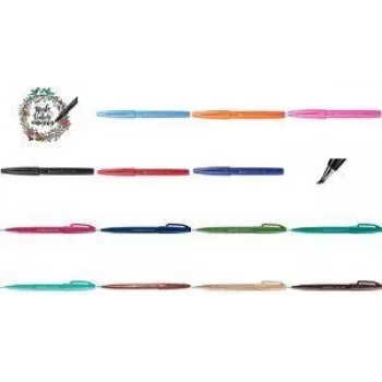 Μαρκαδόρος-πινέλο PENTEL Brush Sign SES15C-E2X — λεπτή μύτη, καφέ, 1 τεμ.