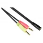 Good Connections Προσαρμογέας headset, 2x Jack 3,5 mm αρσενικό σε Jack 3,5 mm θηλυκό, OMTP, 0,2 m, μαύρο (AD-HS04)