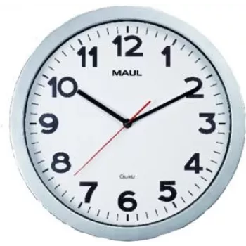 Jakob Maul GmbH Ρολόι τοίχου MAULstep O 35 cm Ασημί (9053695)