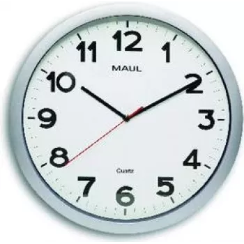 Jakob Maul GmbH Ρολόι τοίχου MAULstep O 40 cm Ασημί (9054195)