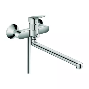 Hansgrohe Logis Μπαταρία μπανιέρας με μοχλό και μακρύ στόμιο 71402000
