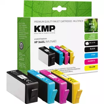 KMP Μελανοδοχείο HP Nr.364XL N9J74AE bk,c,m,y ανακατασκευασμένο
