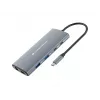 CONCEPTRONIC 10-1 Dock USB-C->HDMI/2xUSB-C/3xUSB-A/+ 20cm γκρι