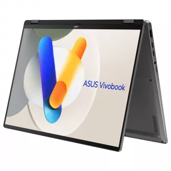 ASUS Vivobook 16 Flip TP3607SA-SI155W 2-in-1 φορητός υπολογιστής, Intel Core Ultra 7 256V, 16 ίντσες WUXGA οθόνη αφής, 16 GB RAM, 1 TB SSD, Windows 11 Home, γκρι
