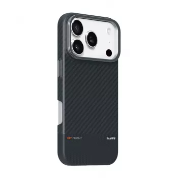 Θήκη κινητού Zagg International LAUT KEV PROTECT για iPhone 17 Pro Max, Aramid, για 6,9 ίντσες (17,5 cm), μαύρη, βάση επιτραπέζιου